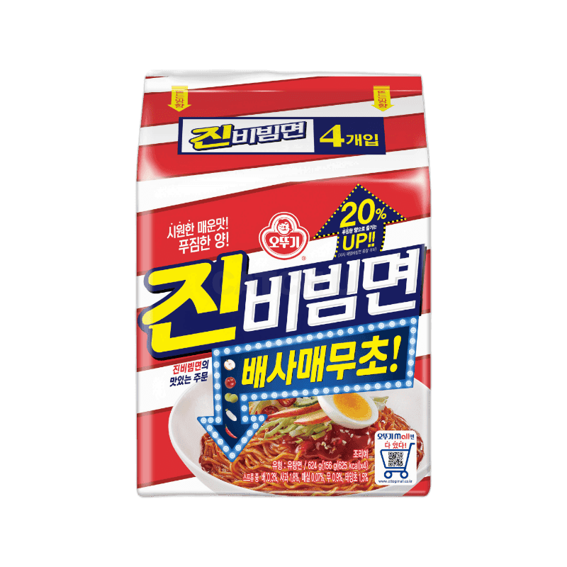 오뚜기 진비빔면 156g, 32개