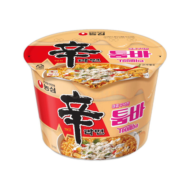 농심 신라면 툼바 큰사발면 113g, 4개