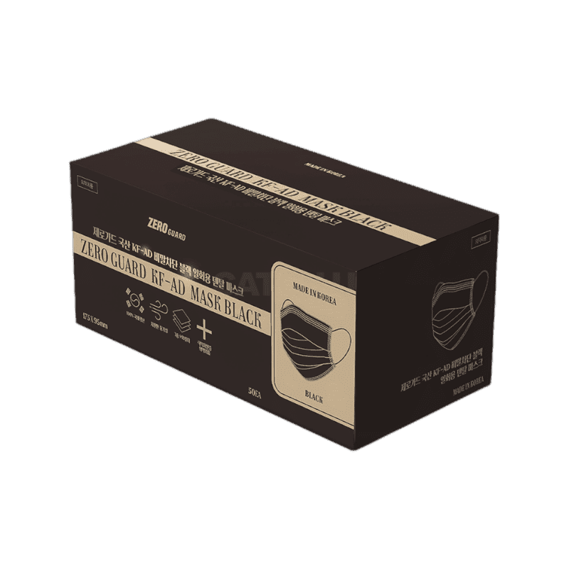 제로가드 국산 숨쉬기편한 3중필터 KF-AD 비말차단용 덴탈마스크 대형 50개