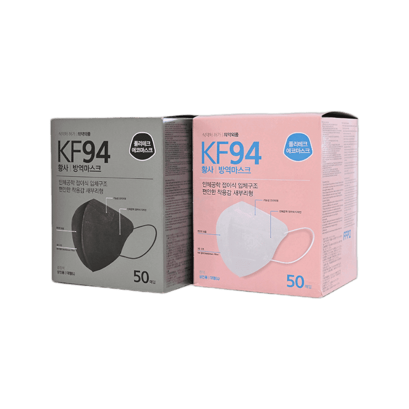 폴리테크 폴리테크에코마스크 새부리형 KF94 마스크 대형 50개