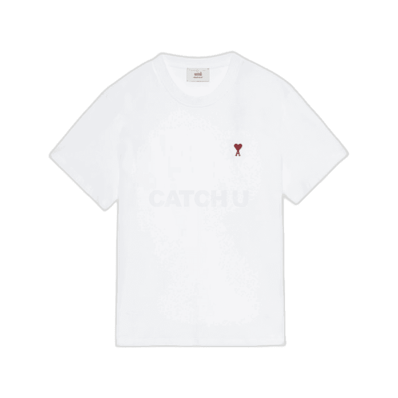 AMI 001 아미 드 꾀흐 스몰 하트 로고 공용 반팔티 BFUTS035 724