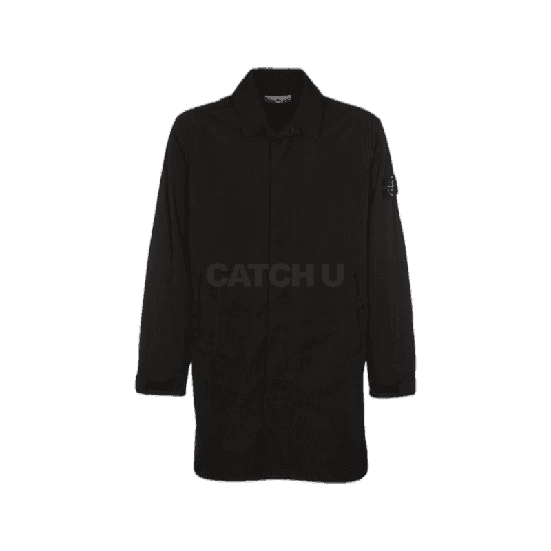 스톤 아일랜드 스톤아일랜드 마이크로 트윌 트렌치 코트