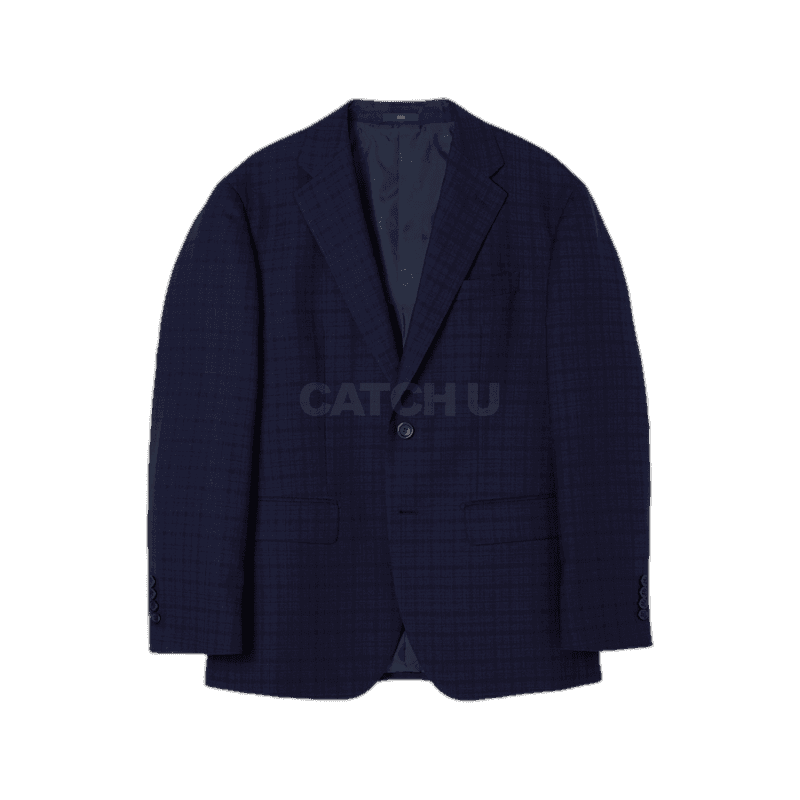맨잇슈트 맨잇슈트 남성 울100 블레이져 투톤 체크 포멀핏 재킷
