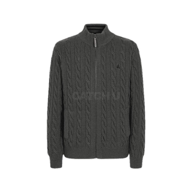 빈폴 케이블 집업 카디건 카키