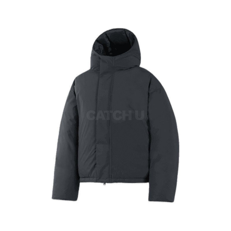 EXCONTAINER 미니멀 후드 숏 패딩 CHARCOAL CHARCOAL 377350 E4F-MHSP70