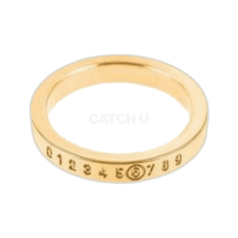 메종마르지엘라 MM6 인그레이빙 넘버링 로고 반지 SM6UQ0059 P6469 950