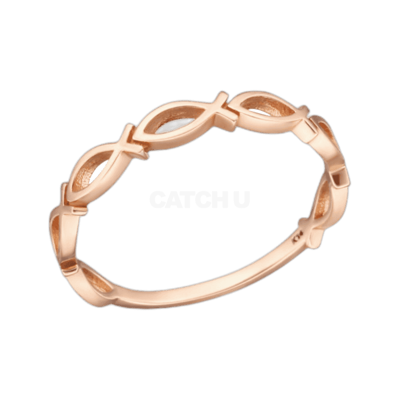 비앤비골드 심플 프티트 물고기 패턴 반지 NPR26123