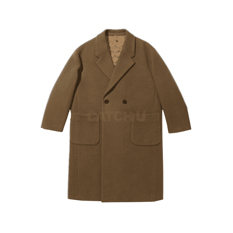 티아이포맨 T I FORMEN 울 혼방 오버핏 더블 코트 익스탠드 M228MCT553M