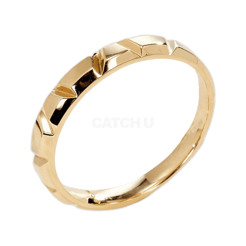 비앤비골드 대각 크로스 컷팅 남성 반지 RCM41412