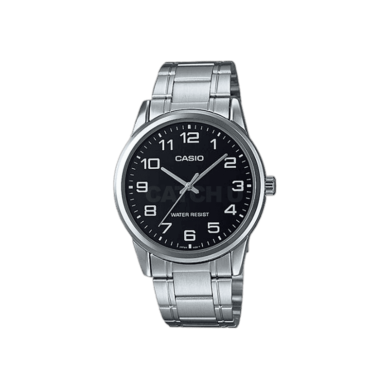 카시오 아날로그 남성 메탈밴드 시계 MTP-V001D-1B