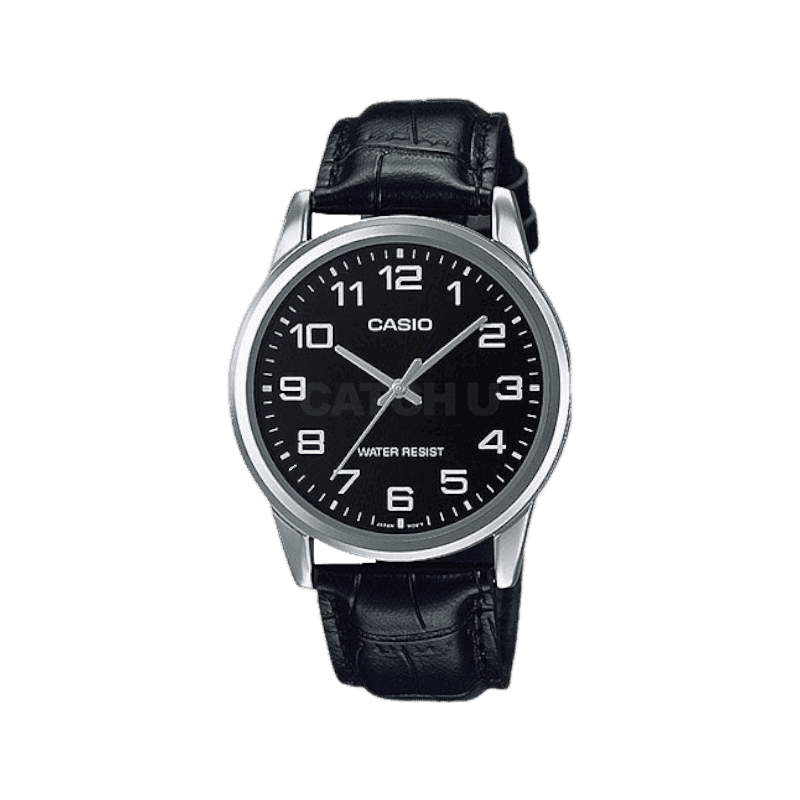카시오 가죽밴드시계 MTP-V001L-1B 블랙