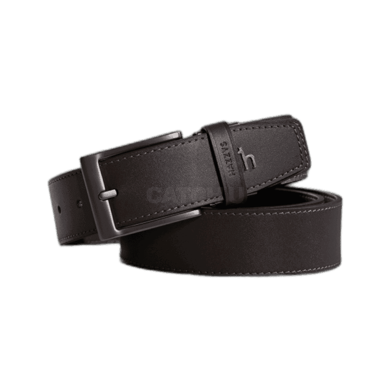 헤지스 액세서리 선물추천 다크브라운 스티치장식 소가죽 벨트