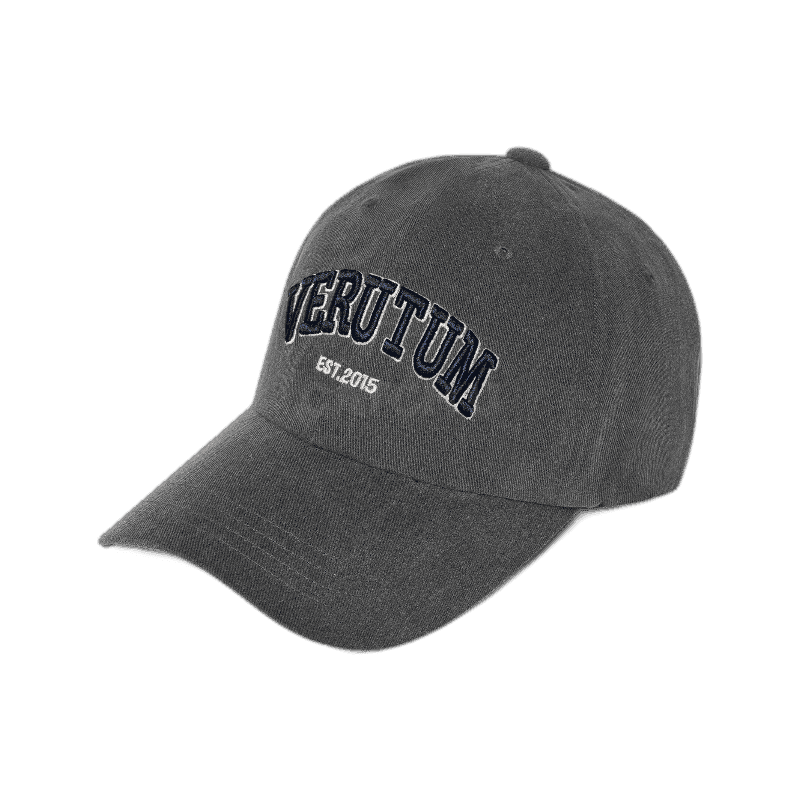 베루툼 아치 볼륨 로고 바이오 워싱 볼캡 다크