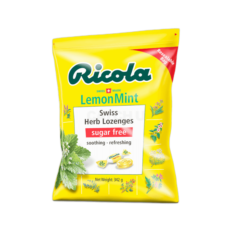 Ricola AG 리콜라 레몬민트 슈가프리 342g, 1개
