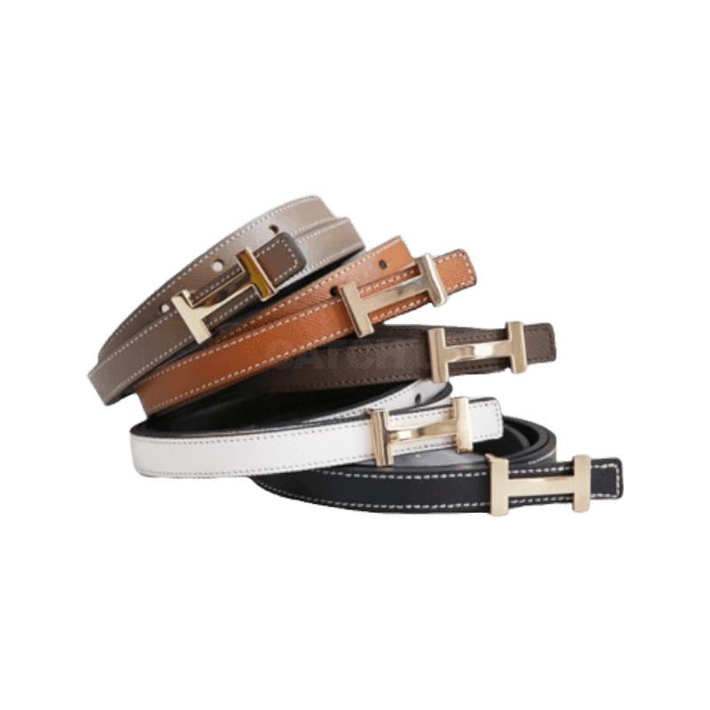 사피아노 소가죽 H 여자 벨트 여성 양면 원피스 허리