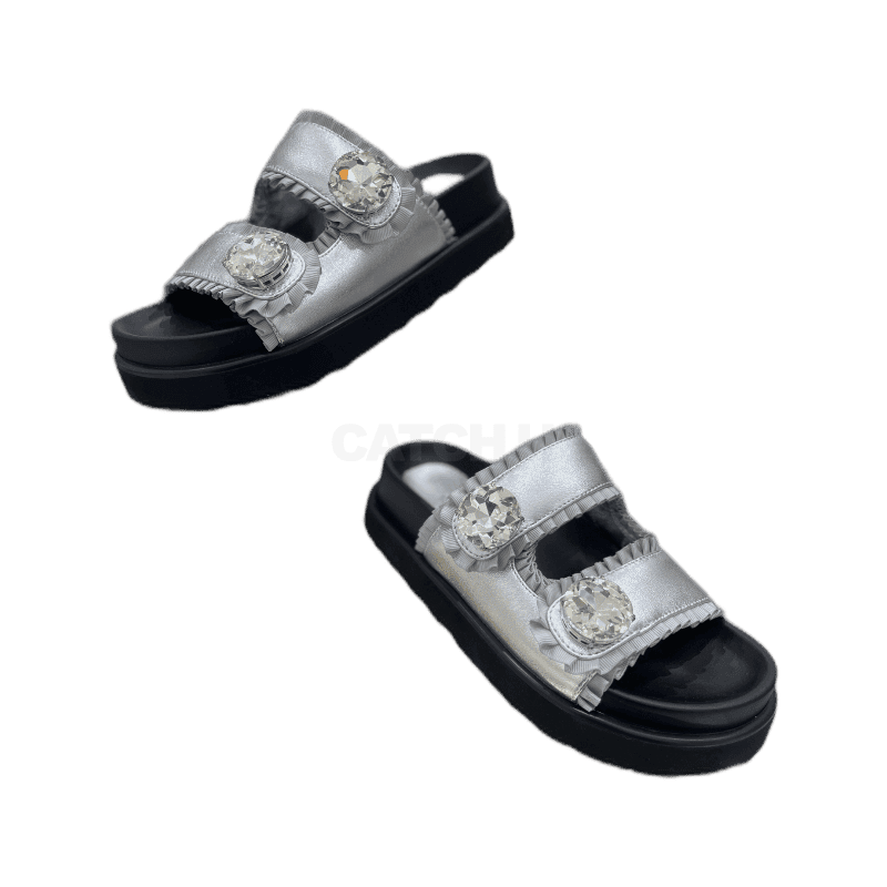 슈콤마보니 러플 주얼리 슬리퍼 DW2AM25010SVX