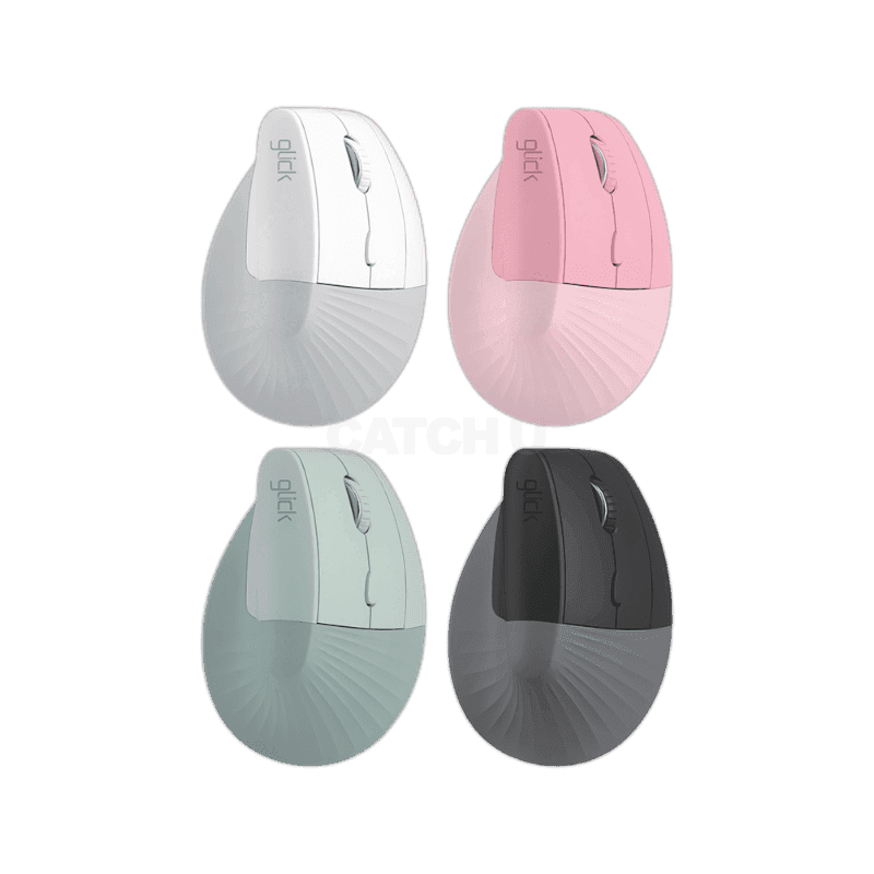 지클릭커 버티컬 도톰쉬폰 무소음 인체공학 블루투스 무선 마우스 OP50 그린