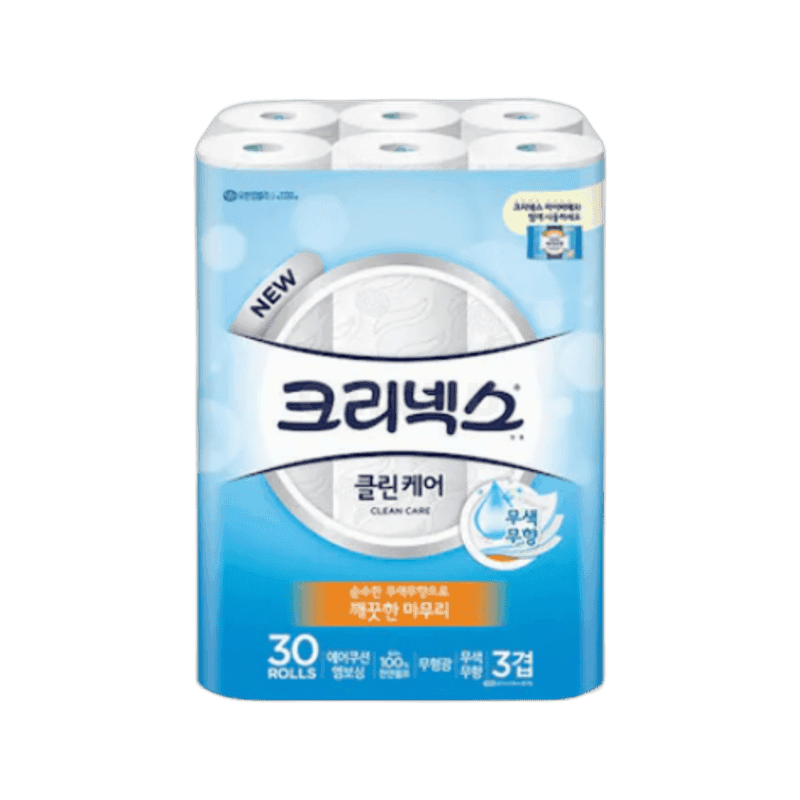유한킴벌리 크리넥스 클린케어 화장지 3겹 25m 30롤, 2팩