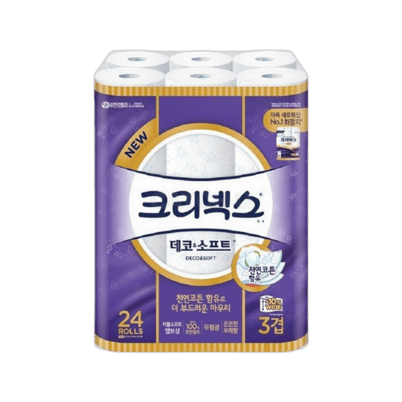 유한킴벌리 크리넥스 데코앤소프트 화장지 부케향 3겹 35m 24롤, 1팩