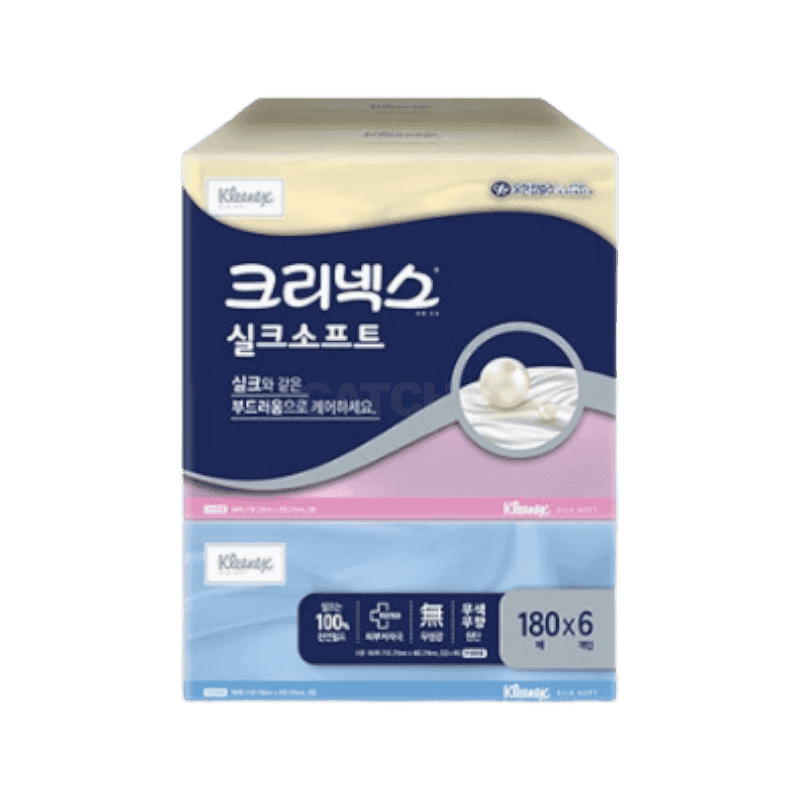 유한킴벌리 크리넥스 실크소프트 미용티슈 180매 6입 2개
