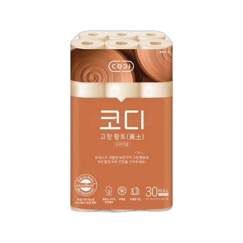 쌍용씨앤비 CODI 고창황토 3겹 25m 30롤, 3팩