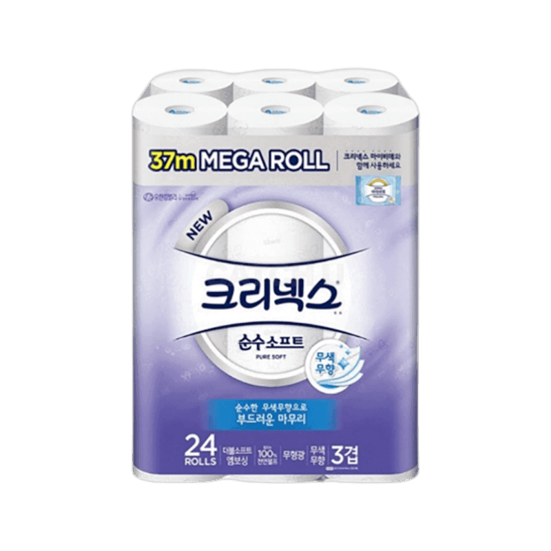 유한킴벌리 크리넥스 순수소프트 3겹 37m 24롤, 2팩
