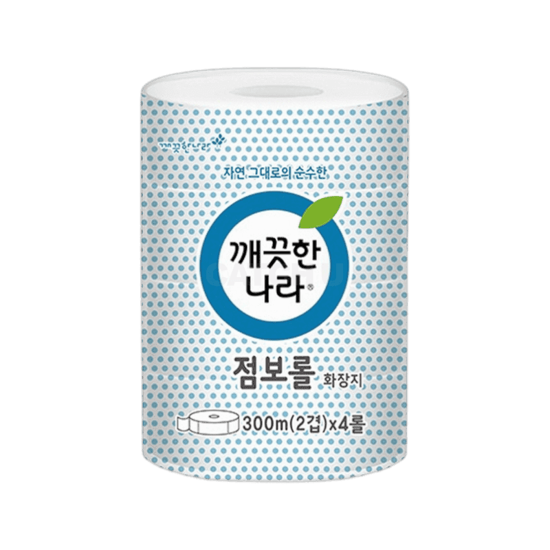깨끗한나라 점보롤 화장지 2겹 300m 4롤 4팩