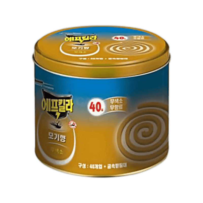 에프킬라 모기향 내츄럴 + 금속받침대 캔 40개입 2개