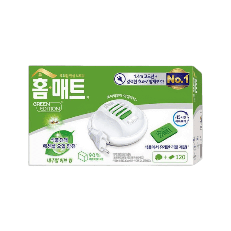 헨켈 홈매트 그린에디션 매트 코드롤러 훈증기 + 리필 120매