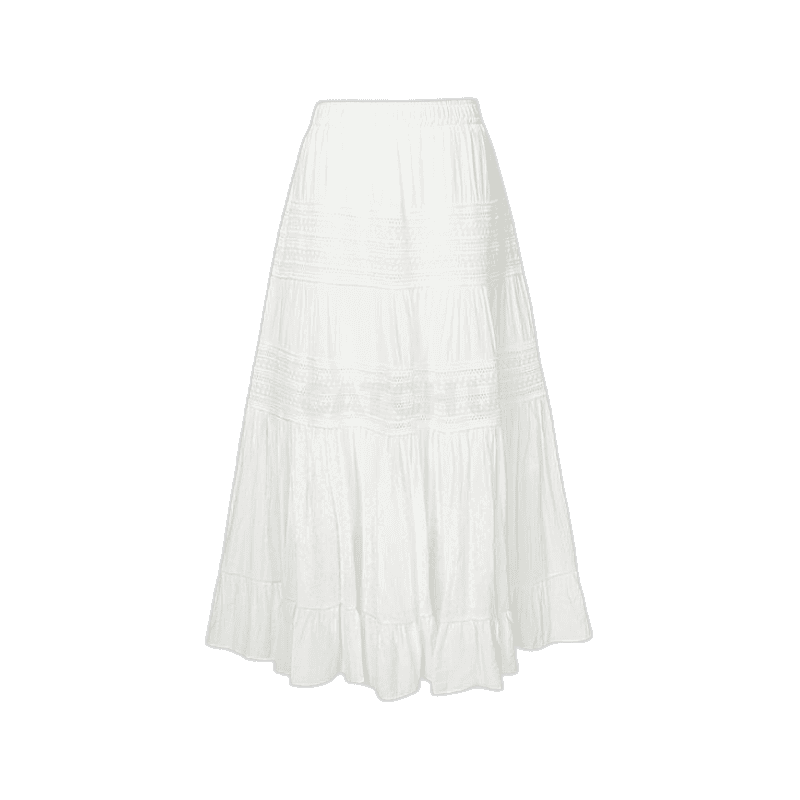 GGPX 레이스 펀칭 셔링 스커트 GPAWH013D