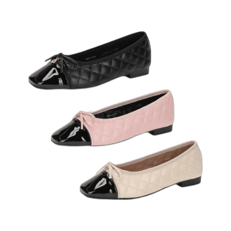 포멜카멜레 퀼팅 리본 플랫 FKF1F1SP425