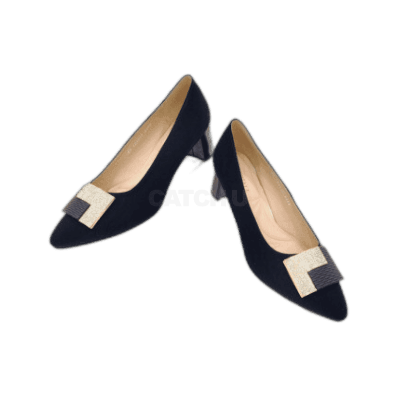 탠디 여성 사각장식 미들힐 펌프스 1SA 12HP42ZS19 W-083