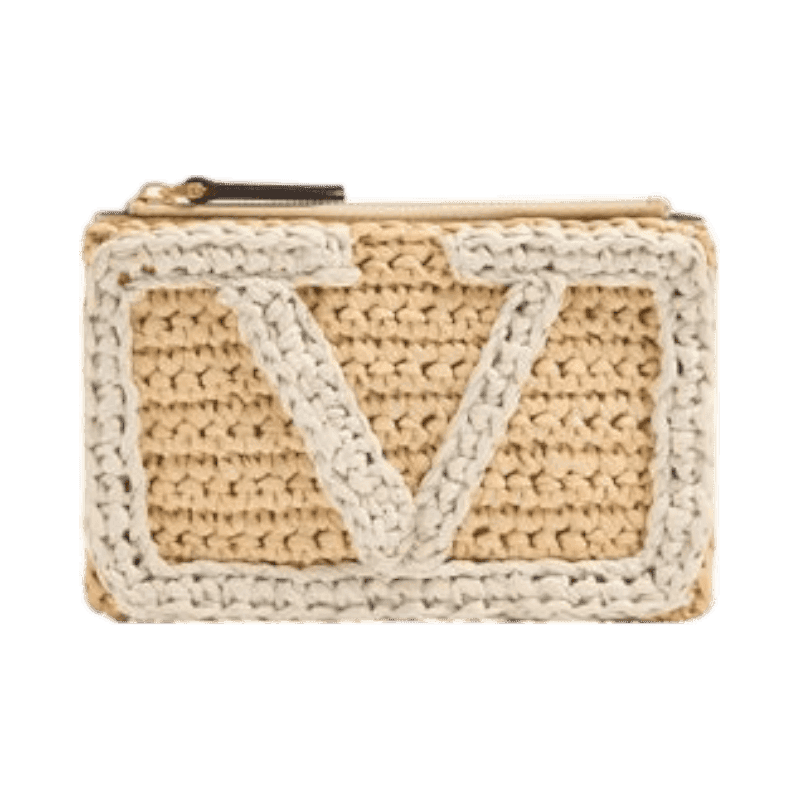 발렌티노 가라바니 비바 슈퍼스타 합성 라피아 파우치 7W2P0AK0NQA_CEM