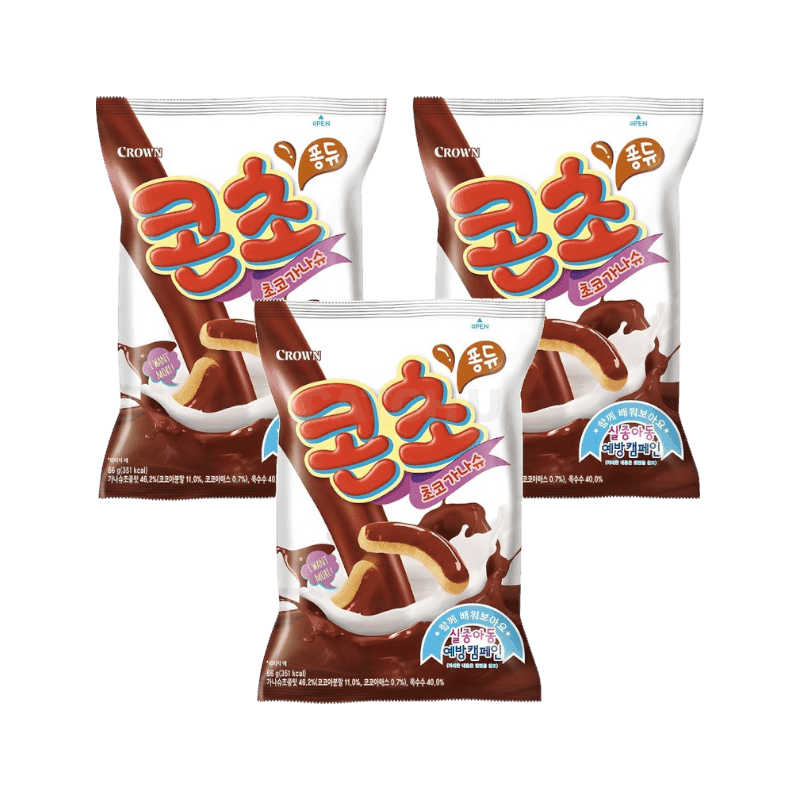 크라운 콘초 초코가나슈, 66g, 3개