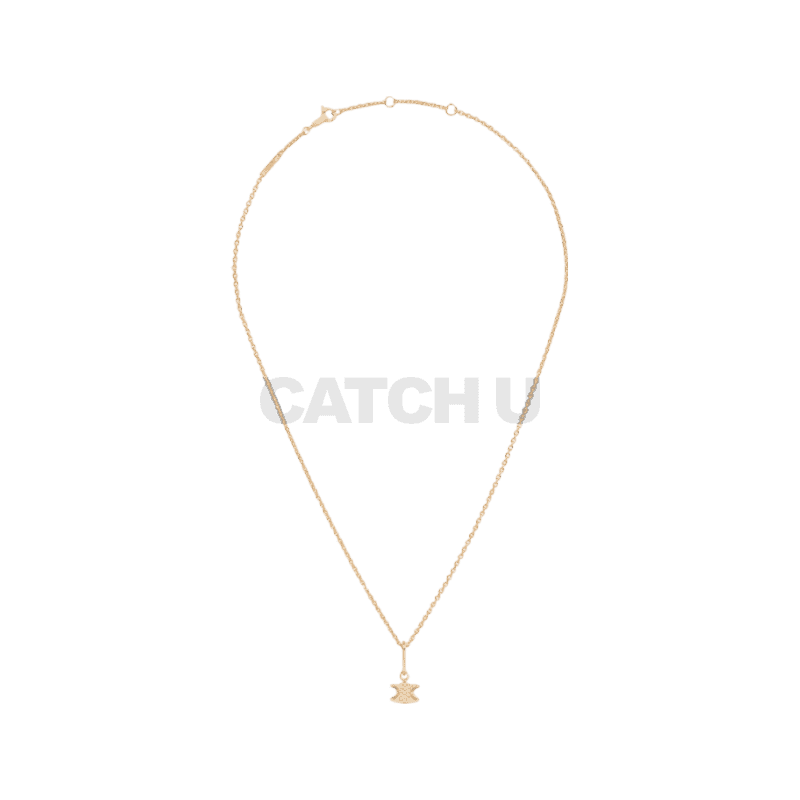 셀린느 트리옹프 솔리테어 스파클 목걸이 - 스트라스 & 골드 피니시 브라스 골드 461NS6BCZ35OR