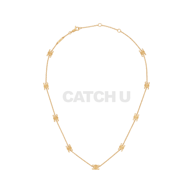 셀린느 미니 트리옹프 목걸이 - 골드 피니시 브라스 골드 460MS6BRA35OR