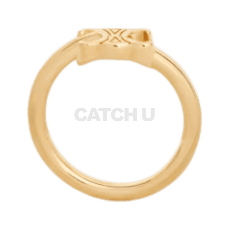셀린느 트리옹프 애시메트릭 반지 - 골드 피니시 브라스 골드 460PP6BRA35OR