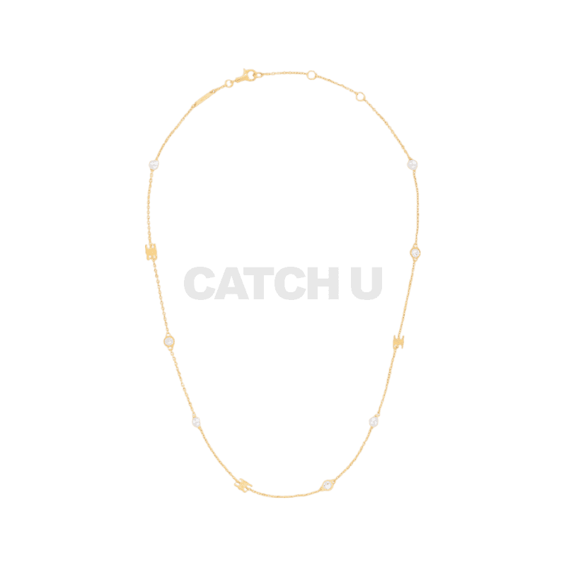 셀린느 CELINE 레 페를르 목걸이 - 스트라스 레진 펄 골드 피니시 브라스 골드아이보리 461JD6RPS01GI