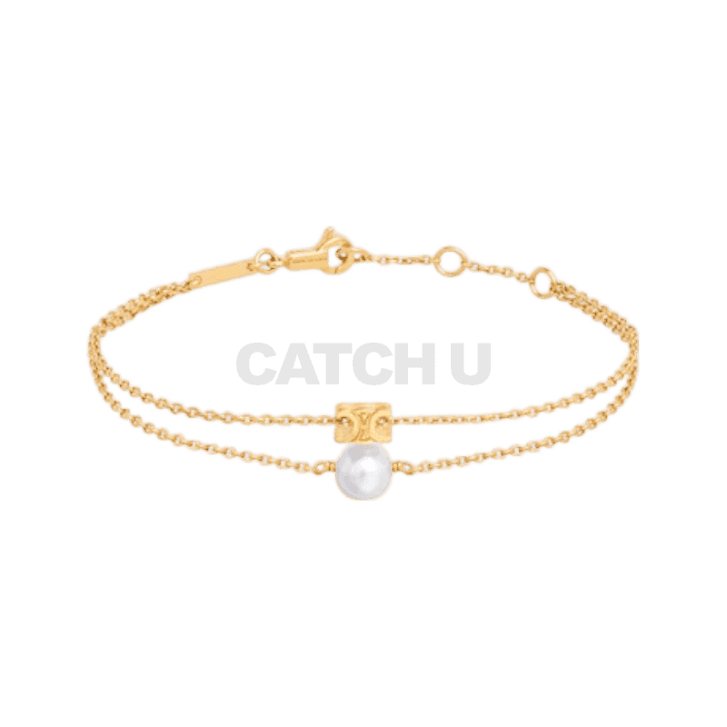 셀린느 CELINE 레 페를르 팔찌 - 레진 펄 & 브라스 골드아이보리 461HA6PRB01GI