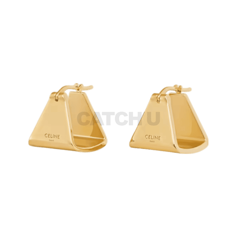 셀린느 폼 압스트레트 피라미드 후프 - 골드 피니시 브라스 골드 461FJ6BRA35OR