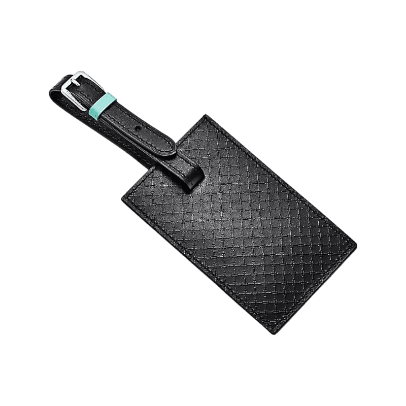 티파니앤코 T 스퀘어 러기지 태그, 블랙 레더 74280110