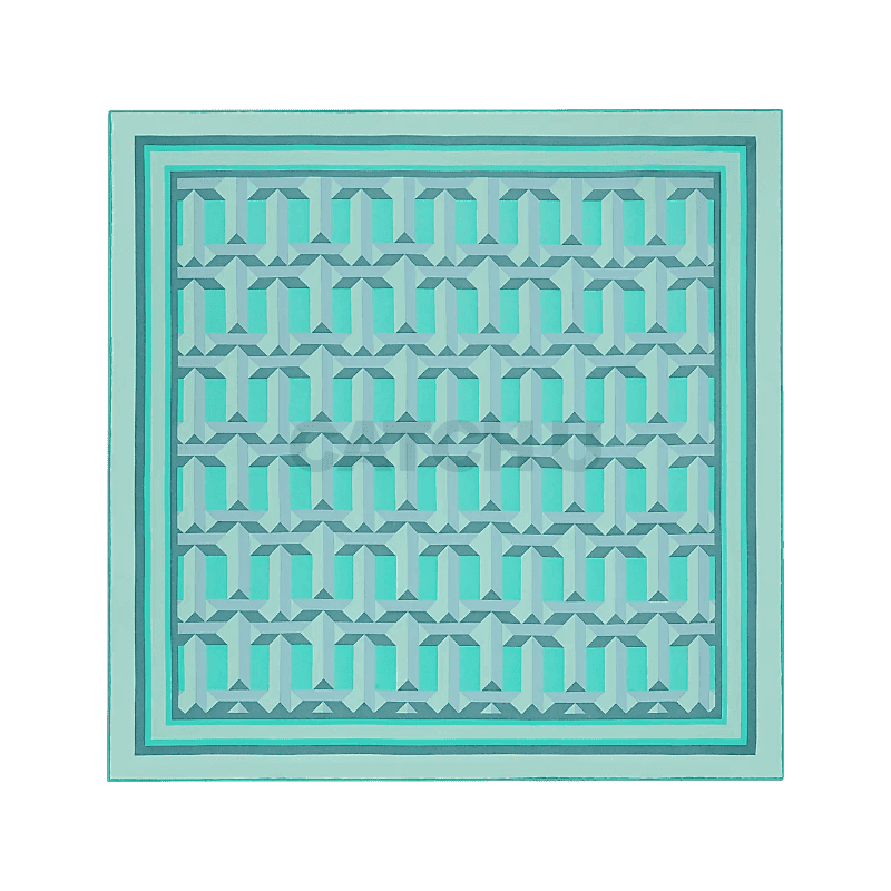 티파니앤코 T 트루 스퀘어 스카프, 블루 실크 74720390