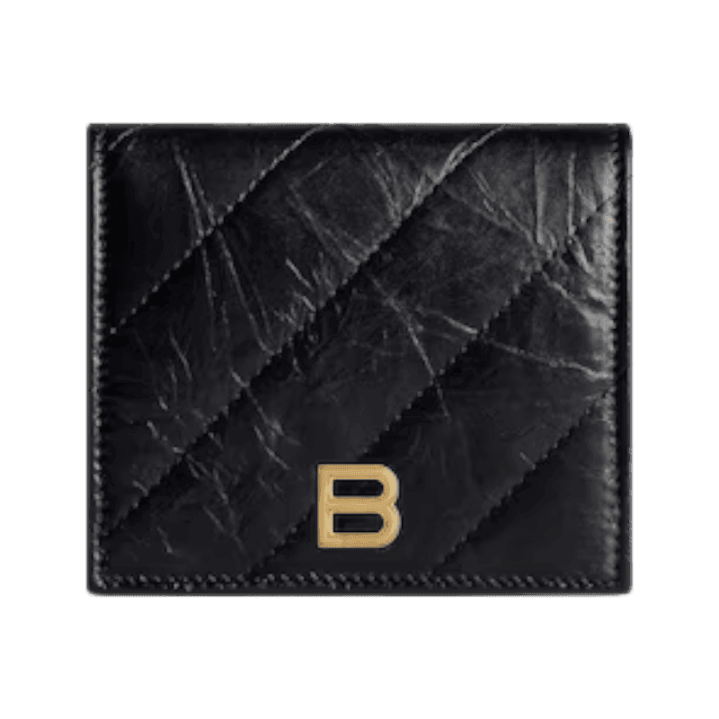 발렌시아가 크러쉬 퀼티드 플랩 동전 & 카드 홀더 766461210J11000