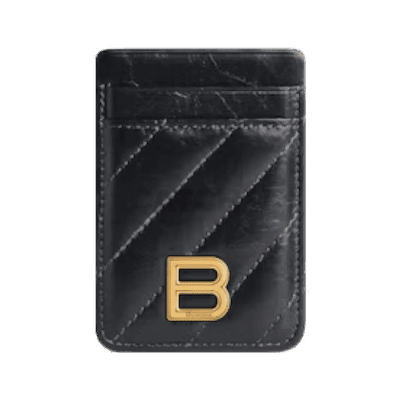 발렌시아가 크러쉬 퀼티드 마그넷 카드 홀더 782132210J11000