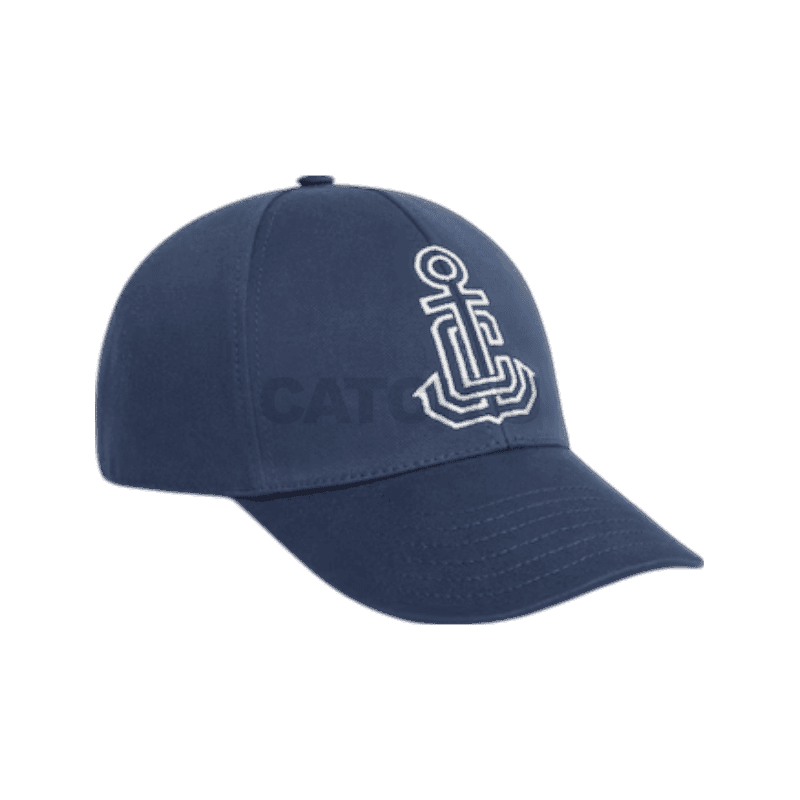 셀린느 앵커 베이스볼 캡 워시드 코튼 인디고 AA07I234X.07NI