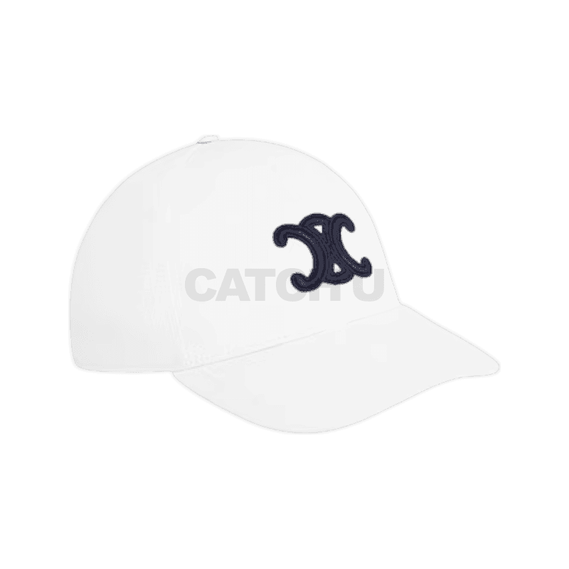 셀린느 트리옹프 베이스볼 캡 코튼 화이트 2AUT6969P.01BC