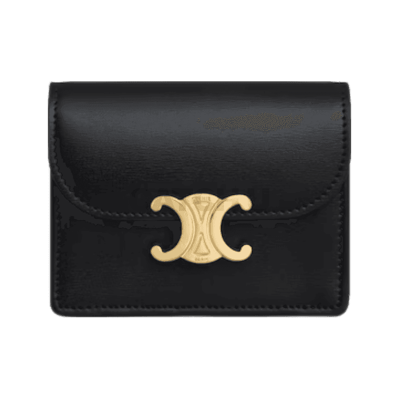 셀린느 트리옹프 명함 지갑 샤이니 카프스킨 블랙 10N063FOZ.38NO