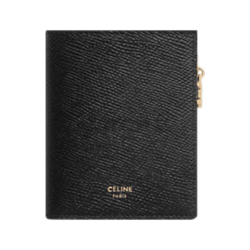 셀린느 트리옹프 참 컴팩트 지갑 그레인 카프스킨 블랙 10M103FVO.38NO
