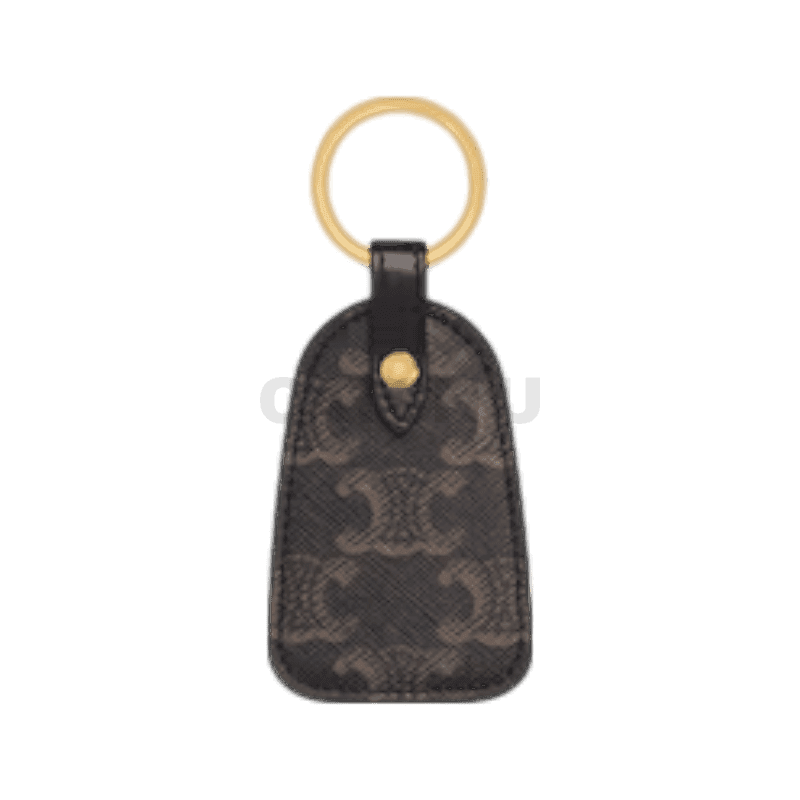 셀린느 키 홀더 트리옹프 캔버스 & 카프스킨 블랙 10D362BT8.38NO