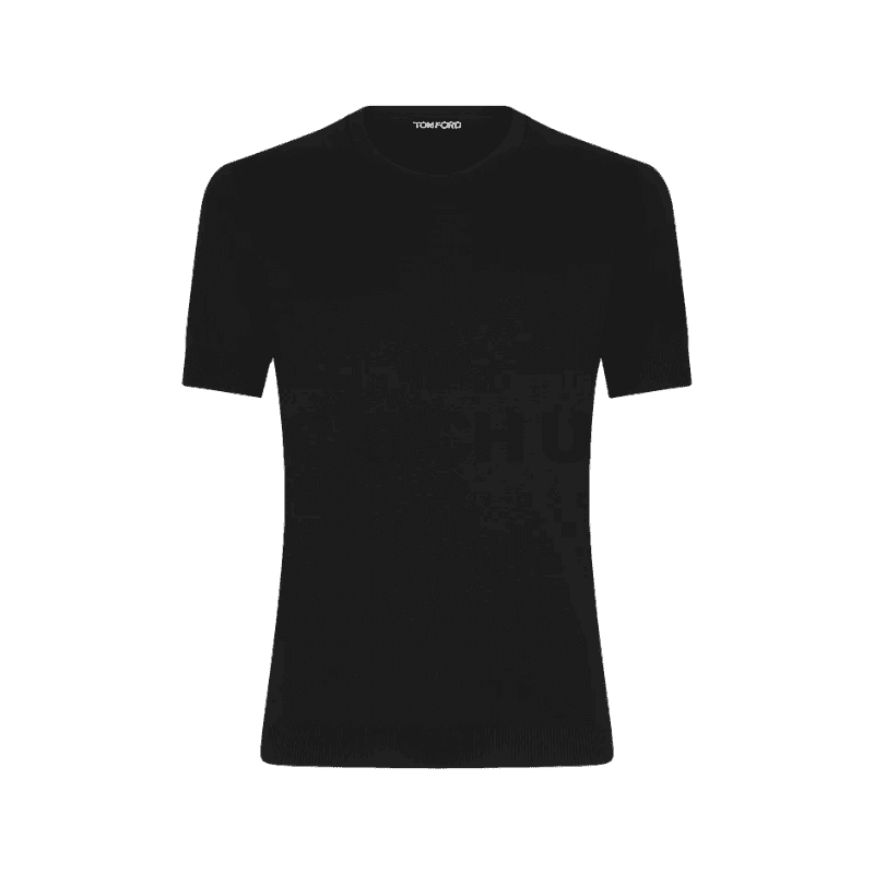 톰포드 플레이스드 립 크루넥 티셔츠 